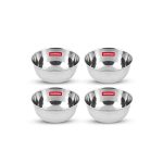 Storehaus Stainless Steel 4 Pc Katoris Kitchenware Set Ideal For Home, Restaurants And Family Use, Silver