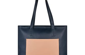 Bagsy Malone Handcrafted Vegan Leather Color-Blocked Tote With Front Pocket A Stylish And Sustainable Everyday Bag With High Capacity Room