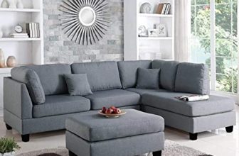 Casacomfort Breyna 6 Seater Rhs Fabric L Shape Sofa Set (Grey)