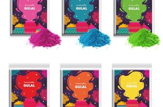 Puremazing By Imvelo Pure Natural Herbal Gulal Holi Colour – Skin Friendly Organic Scented Easy Removal Holi Colours Gulal – Non Toxic Herbal Gulal Rang, Pack Of 6, 80 Grams, Multi