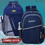 Sbcollection Premium Waterproof Bags (Combo Of 2) For Daily Commute Of School College Office 34 L Laptop Backpack(Blue)