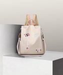 Flixzone Fashion 12L New Flower Embroidered Artistic National Style Oxford Capacity Bag 12 L Backpack(Beige)