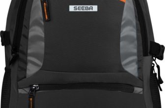 Seeba Spacy Unisex Backpack With Rain Cover And Reflective Strip 35 L Laptop Backpack(Black)
