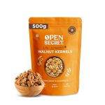 Open Secret Walnut Kernels 500G | Premium California Akrot Giri | High Protein & Iron | Fresh Whole Walnuts