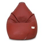 Sattva Classy.Elegant.Stylish Classic Bean Bag Filled With Beans Xxxl Size – Tan, Brown (Evsxxxl_Tan), Faux Leather