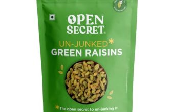 Open Secret Premium Green Raisins 500G | Dried Kishmish Without Seeds | 100% Natural & Gluten-Free | Munakka Dry Fruit | Rich In Fiber, Iron, Calcium & Boosts Immunity | Delicious & Healthy Snacks