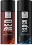 Bombay Shaving Company Red Spice & Black Vibe 150Ml X 2 Combo Deodorant Spray – For Men(300 Ml, Pack Of 2)