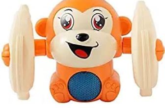 Graphene® Banana Monkey Dancing And Spinning Rolling Monkey,Voice Control Banana Monkey With Light And Sound,Best Birthday Toy For Boys And Girls