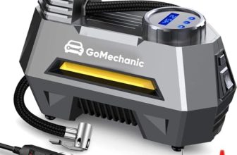 Gomechanic Digital Tyre Inflator For Car – 150 Psi, 12V Dc Portable Air Pump/Compressor With Digital Tyre Pressure Gauge, Suitable For Bikes, Bicycles Or Any Inflatable With Led Light (Gusto T2)