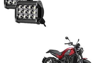 Auto Pearl 12 Led Bar Light Universal Bike Car Fog Light – Hi Power – Smd Led Bar Light For Off Roading Bikes Cars Suv Atv – Fitting For – Benelli Leoncino 500 Set Of 2 (48W)