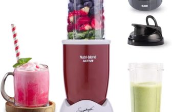 Wonderchef Nutri-Blend Activ Mixer Grinder Blender, Smoothie Maker, 500W 22000 Rpm 100% Full Copper Motor, 2 Unbreakable Jars, Ss Blades, 2 Year Warranty, Recipe Book By Chef Sanjeev Kapoor, Red