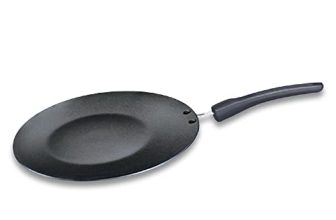Prestige Omg Dlx Concave Induction Base Non-Stick Aluminium Tawa, 275Mm, Black