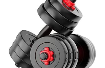 Kore 20 Kg Pvc-Dm Combo16 (3Kg X 4 Plates + 2Kg X 4 Plates) Home Gym Dumbbells Kit, Black