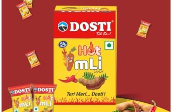 Snowpeak Dosti Hot Imli Candy | Tamarind Candy | Digestive Candy | Pack Of 4 X55 Pieces| 220 Pieces