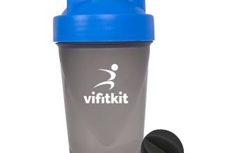 Vifitkit Compact Shaker For Protein Shake For Gym, Men And Women Workout Sipper Bottle (500Ml, Blue And Grey)