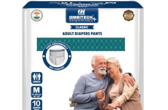 Ambitech Adult Diaper |M Size|Pack Of 1 | 10 Unit