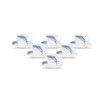 La Opala Diva, Quadra Collection, Opal Glass Coffee Cup & Saucer Set 12 Pcs, Belladonna, White, 125 Ml