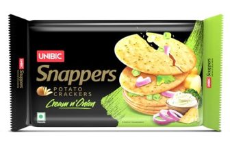 Unibic Foods Snappers Potato Crackers – Cream & Onion – 300 Gms