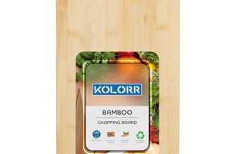 Kolorr Chopping Board For Kitchen/Bamboo Wooden Cutting Board With Metal Handle For Vegetable Fruit Cheese – Cook Mate -(Small Size)