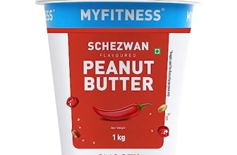 Myfitness Schezwan High Protein Spread & Dip | Spicy Creamy Peanut Butter 1Kg | 27G Protein | Hot & Chilli Nut Butter Spread | Vegan | Gluten & Cholesterol Free | Healthy & Tasty Snacking Partner