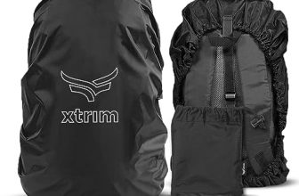 Xtrim 100% Rain & Dust Proof Protector For 30L To 40L Backpacks, Rain Cover For Bags With Storage Pouch, Rain Cover For School Bags, Rain Cover, Specially For Trekking & Camping (Black)