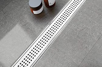 Primax 304 Grade Stainless Steel Long Shower Drain/Floor Trap/Jali Removeble Grate/Lid For Bathroom And Kitchen (10 X 45 Cm – Matt) (A418-Square)