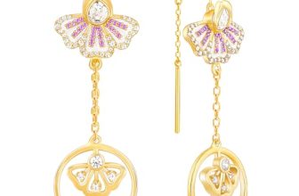 Giva 925 Silver Bhumi Rose Gold Elegant Eyebright Sui Dhaga Earring| Drops To Gift Women & Girls | With Certificate Of Authenticity And 925 Stamp | 6 Months Warranty*