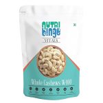Nutri Binge Whole Cashew W400 Kaju 1000 Grams – Pack Of 1, Organic Fresh Dry Fruits – Healthy Snacks, Premium Nutrient Rich Healthy Snacks