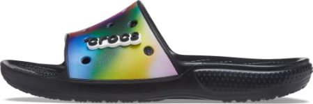 Crocs Unisex Adult Classiccrocssolarizedslide Blk/Mlti Black/Multi Slide-10 Kids Uk (207557-0C4)