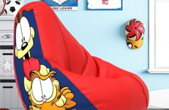Comfybean Bag With Beans Filled 4Xl- Official: Garfield Bean Bags – For Adults – Max User Height : 5.5-6 Ft.-Weight : 70-99 Kgs(Model: Garfield_Artwork-4 – Red)