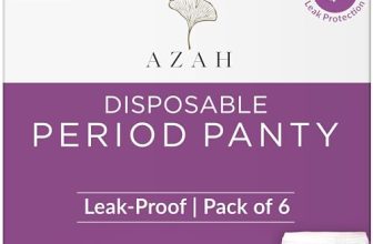 Azah Period Panties For Women Leak Proof (Pack Of 6) 500Ml Absorbent Disposable Panties After Delivery And Night Period Panties With 360° Leak-Proof Technology | S-M