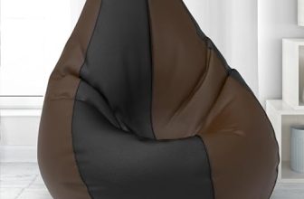 Comfybean Bag With Beans Filled Xxxl- Official: Lazy Sacks Bean Bags – For Young Adults – Max User Height : 5-5.8 Ft.-Weight : 60-70 Kgs(Model: Black Brown)