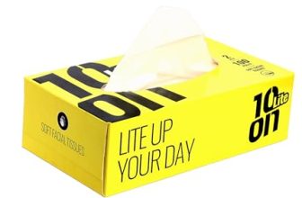 10On Lite Soft Facial Tissues – Large Size – 2 Ply, 100 Pulls,Size 18 X 20 Cms