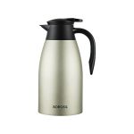 Borosil Stainless Steel Oyster Vacuum Insulated Teapot (Silver, 2 Litre)