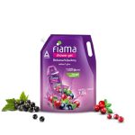 Fiama Body Wash Shower Gel Blackcurrant & Bearberry, 1.5L Bodywash Refill Value Pouch For Women & Men With Skin Conditioners For Moisturised Skin & Radiant Glow, Suitable For All Skin Types