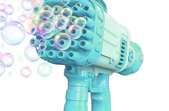 Graphene 32 Hole Electric Gatling Bubble Machine Gun For Kids With Soap Solution Indoor And Outdoor Toys For Toddlers Bubble Launcher Machine For Girls And Boys (Color As Per Stock)