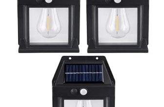 Glun® Outdoor Solar Led Tungsten Wire Light Lamp Wireless Motion Sensor With Ip65 Protection, Water & Dustproof With Wide Angle Lighting Pack Of 3