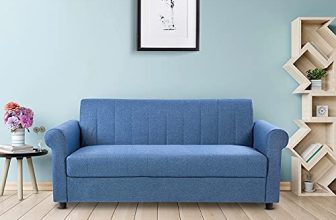 Wipro Furniture Georgia Fabric Sofa – 3 Seater Blue