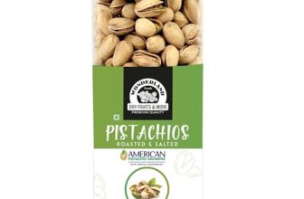 Wonderland Foods (Device)Dry Fruits American California Roasted & Salted Jumbo Pistachios (Pista) 500G Jar | Super Crunchy & Delicious Healthy Snack | Vitamins & Minerals Rich | Immunity Booster