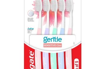 Colgate Gentle Sensitive Care Ultra Soft Bristles Manual Toothbrush For Adult – 5Pcs, Multicolour