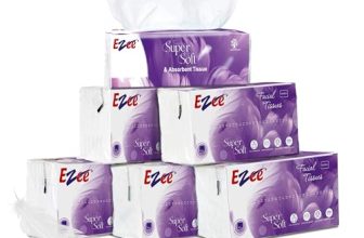 Ezee 2 Ply Facial Tissue Soft Pack 600 Pulls | Ultrasoft, Absorbent, Made Of Virgin Paper | 100 Pulls X Pack Of 6