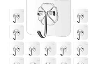 Misamo Enterprise Pvc Wall Hooks, Pack Of 15, Transparent