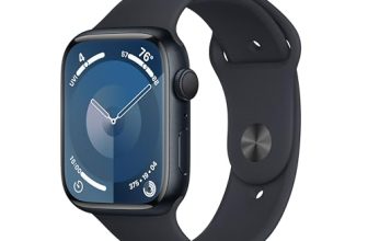 Apple Watch Series 9 [Gps 45Mm] Smartwatch With Midnight Aluminum Case With Midnight Sport Band S/M. Fitness Tracker, Blood Oxygen & Ecg Apps, Always-On Retina Display, Water Resistant