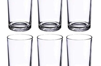 Yera Glass Tumbler 225Ml – Set Of 6 For Kitchen | Water | Hot & Cold Drinks | Juice | Cocktail | Milkshake | Smoothie | Ideal For Home | Party | Restaurant | Gifting | Special Occasions – Transparent