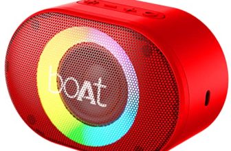 Boat Stone 250 Portable Wireless Speaker With 5W Rms Immersive Audio, Rgb Leds, Up To 8Hrs Playtime, Ipx7 Water Resistance, Multi-Compatibility Modes(Red)