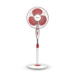 Bajaj Frore Neo 400 Mm Oscillating Pedestal Fan For Home|Aerodynamically Balanced Blades| 100% Coppermotor| Highair Delivery|3-Speed Control| Rust Free|2-Yr Warranty Red
