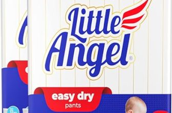 Little Angel Unisex Child Easy Dry Diaper Pants With 12 Hrs Absorption Large(L) Size, Pack Of 2,9-14 Kgs-L(124 Pieces)