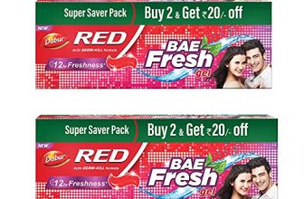 Dabur Red Bae Fresh Gel – 600Gm (300Gm*2) | Fights Bad Breath, Cavity Germs And Plaque | 12Hr Freshness | Activ Germ-Kill Formula