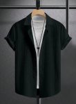 Funkyrich Men Striped Casual White Shirt