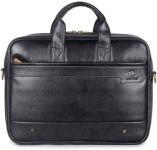 The Clownfish Biz Faux Leather 15.6 Inch Laptop Messenger Bag Briefcase (Dark Brown) Messenger Bag(Black, 12 L)